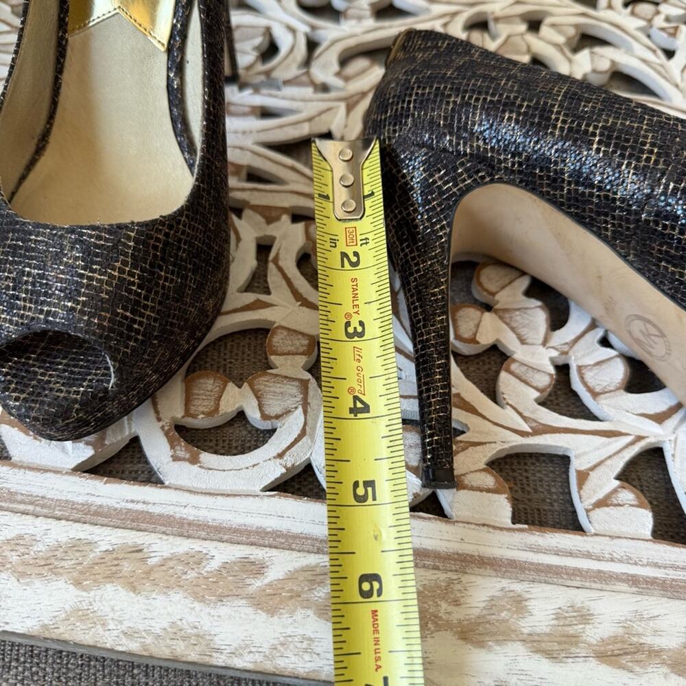 Michael Kors Animal Print Peep Toe High Heels Shoes Women’s 10 - Picture 10 of 10